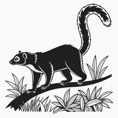 cuscus black silhouette icon vector