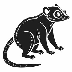 cuscus black silhouette icon vector