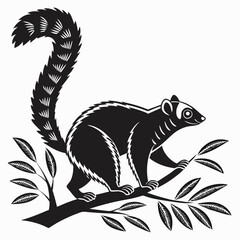 cuscus black silhouette icon vector