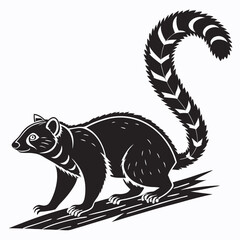 cuscus black silhouette icon vector