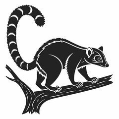 cuscus black silhouette icon vector