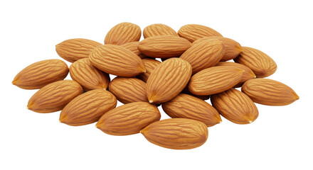 Isolated Almonds Pile
