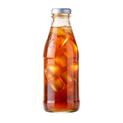 bottle of cola with ice