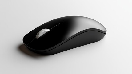 A sleek wireless mouse with a minimalist design on a white background