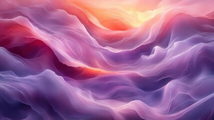 Fototapeta premium Abstract Waves in Soft Pastel Colors with Flowing Textures and Light