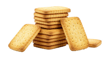 Isolated Stack of Rectangular Cookies