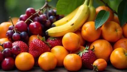 Abundant ber fruit pile, freshly picked from village tree , plant, Berries