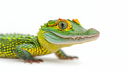 Obraz premium Colorful Baby Crocodile Closeup