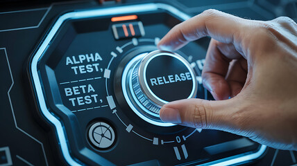 App or Software Development Testing Concept: Alpha Test, Beta Test, and Release Stages in Software Development Process