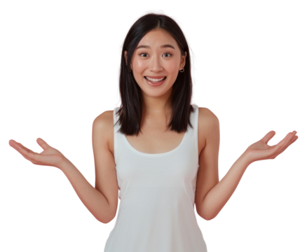 PNG A beautiful asian woman background smiling happy.