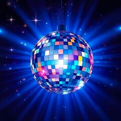 Obraz premium Bright Disco Ball with Sparkling Lights