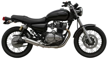 Fotobehang Isolated Black Motorcycle © Timo