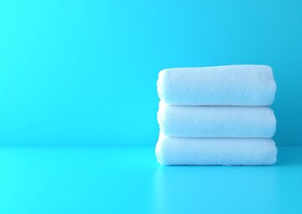 Stacked White Towels.