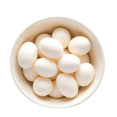 Group of three brown eggs, showcasing fresh, organic, healthy ingredients,  isolated transparent png, Generative AI