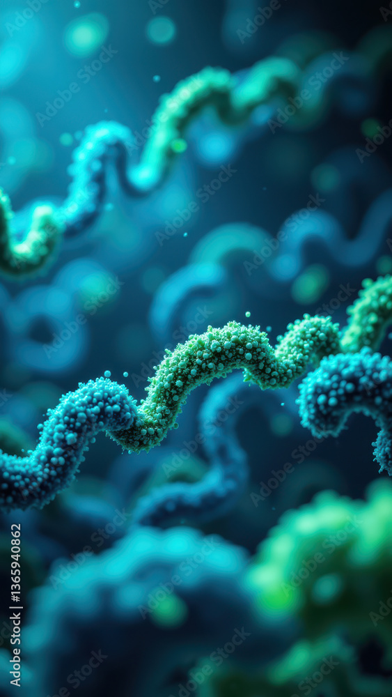 Poster magnesium glycinate supplements encapsulated in a blue liquid within a microscopic view of cell stru