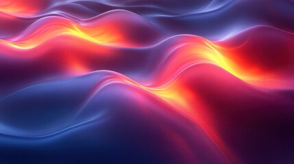 Fototapeta premium Glowing Waves of Colorful Light in Abstract Fluid Motion