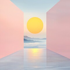 Sunrise through Minimalist Portal.