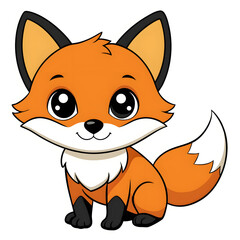 fox, animal, cartoon, vector, illustration, mammal, drawing, wild, cute, orange, tail, nature, cat, squirrel, dog, fur, funny, character, red, wildlife, smile, forest, design, baby, art