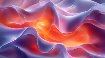 Fototapeta premium Abstract Colorful Waves with Soft Textures and Dynamic Flowing Shapes