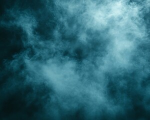 Fototapeta premium Teal Smoke Cloud Background.