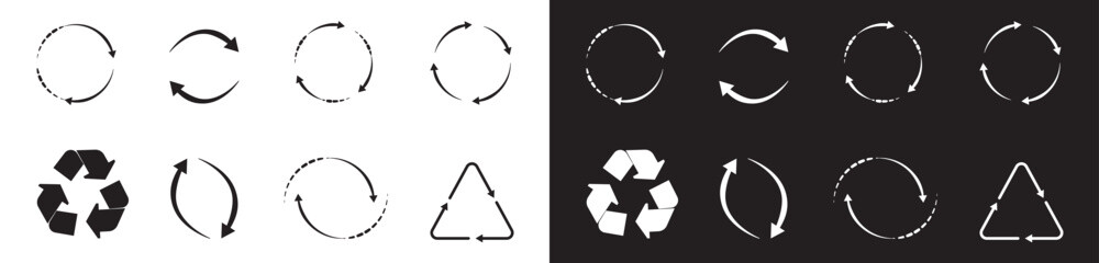 Recycling symbols and signs collection