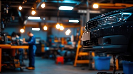 Vehicle maintenance at automotive repair shop