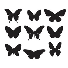 set of butterflies