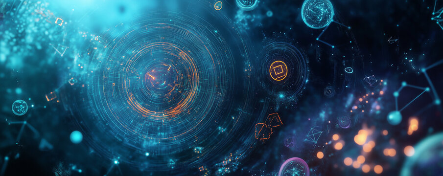 Exploring an alien map featuring dynamic iridescent gradients revealing mystical forces and cosmic wonders