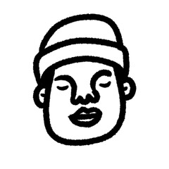 fat boy smart action png cartoon cute line handwrite doodle art decorate element