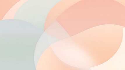Abstract Pastel Shapes Overlapping Design