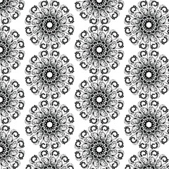 The mandala's symmetrical design creates a sense of order and stability