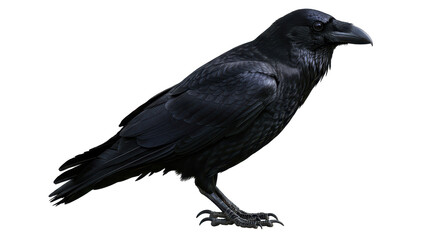 Isolated Detailed Raven Portrait