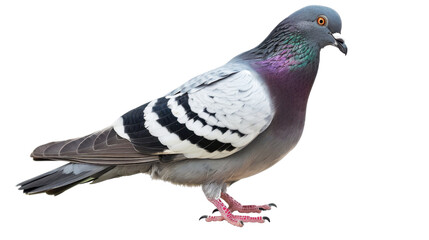 Fototapeta premium Beautiful pigeon standing on transparent background