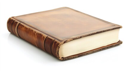 Obraz premium Elegant vintage leather hardback notebook detailed craftsmanship showcase