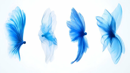 Abstract Blue Butterfly Wings Design