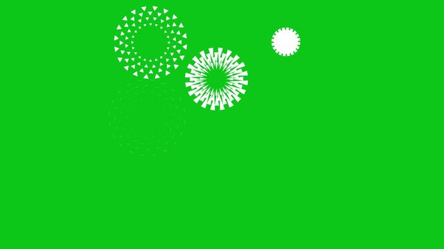 Fireworks, animation firework blast circel pop up loop, ribbon,Rippling circles on transparent background Set of Four Circle Ring Accent Highlights Elements.4k...