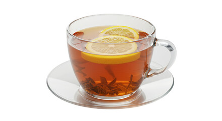 Isolated Cup of Tea with Lemon