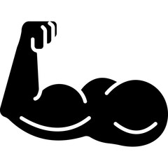 Muscles vector icon in Glyph Style