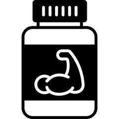 Portioned Supplements' vector icon in Glyph Style