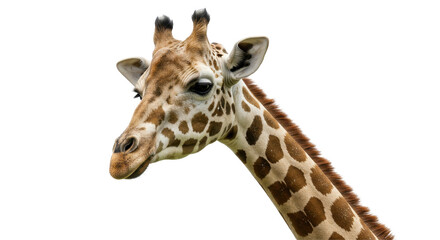 Isolated Head and Neck of a Giraffe