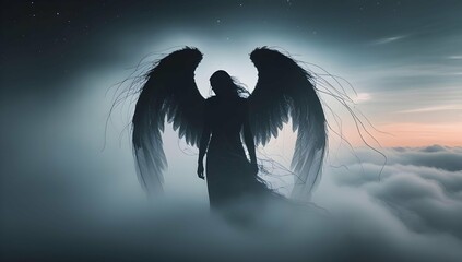 dark angel in the sky