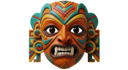 Isolated Spooky Tribal Mask
