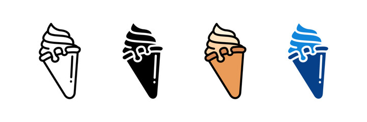 Ice Cream Icon Set Multiple Style Collection