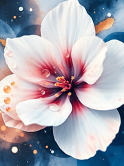 pink and blue lotus flower