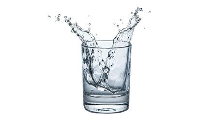 Isolated Water Splash in a Glass