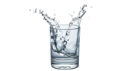 Isolated Water Splash in a Glass