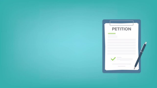 Petition concept. Collective public appeal document. Signing	