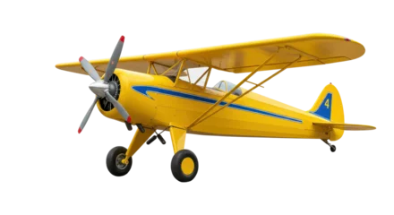 Isolated Yellow Biplane