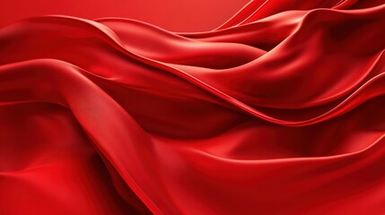 Obraz premium Dynamic Red Fabric Flow