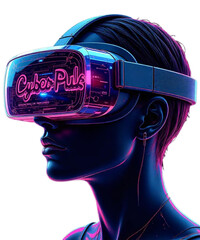 
Cyberpunk VR Art - Futuristic Virtual Reality Design vector custom t-shirt design 